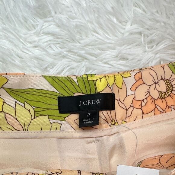 NWT J. Crew Floral Trousers - Yellow and Green Size 2 - Picture 2 of 13